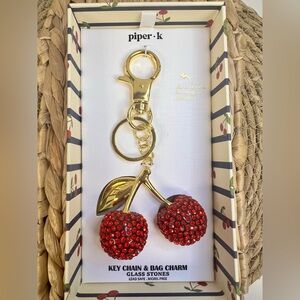Piper K Cherry Keychain Bag Charm